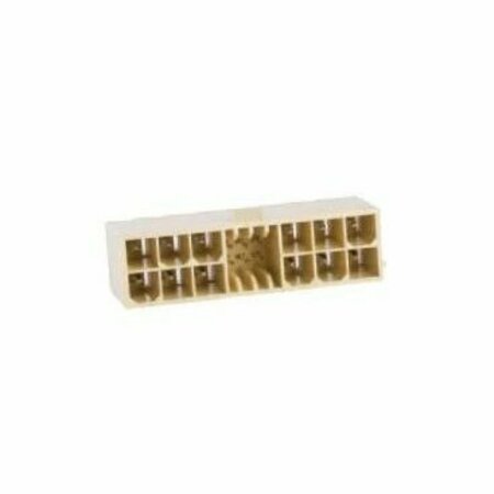 FCI Board Connector, Male, Straight, Solder Terminal, Locking, Natural Insulator 10129817-666100LF